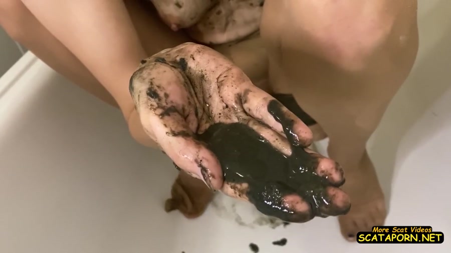 p00girl – black diarrhea fisting and smearing in nylon – Amateurs